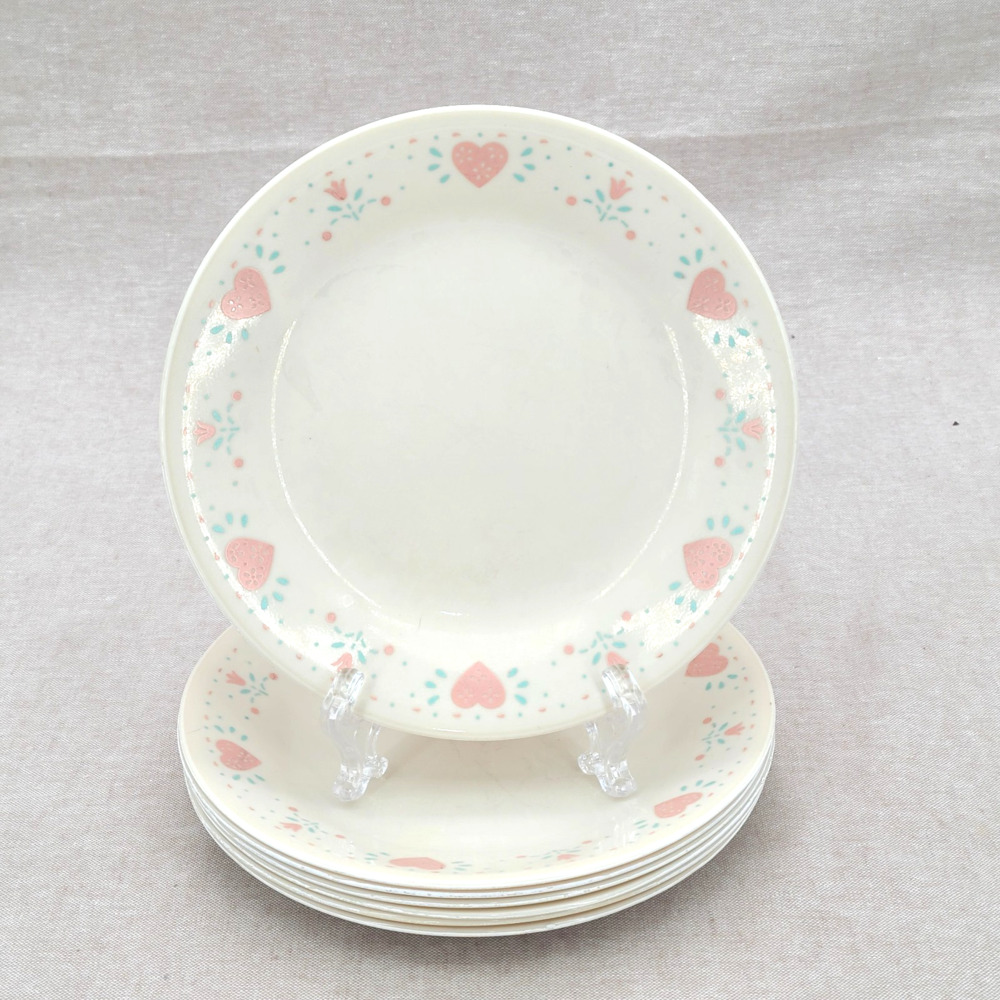 VTG Corelle Corning FOREVER YOURS 6¾" Bread Dessert Salad Side Plates Set of 7